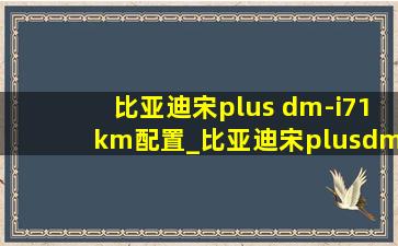 比亚迪宋plus dm-i71km配置_比亚迪宋plusdm-i71km纯电能跑多少